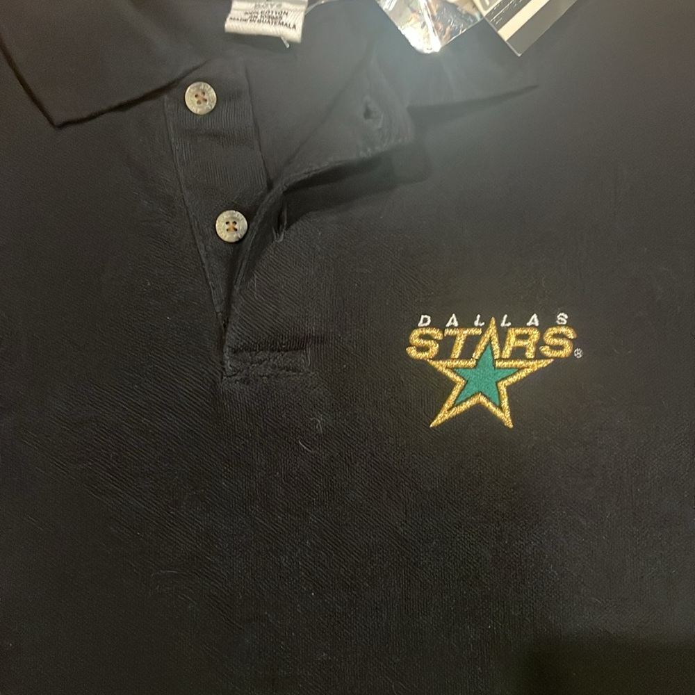 NHL Dallas Stars black polo, NWT, boys youth large - Picture 2 of 6